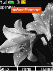 Lilies animated theme screenshot