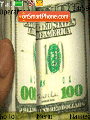 Animated 100 Dollars tema screenshot
