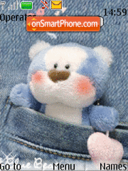 Скриншот темы Animated Blue Bear