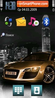Audi R8 Gold theme screenshot