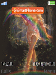 Capture d'écran Rainbow Girl Animated thème