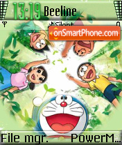Capture d'écran Doraemon Green thème