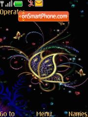 Abstract butterfly animated theme screenshot