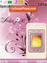 Nokia 7390 animated tema screenshot