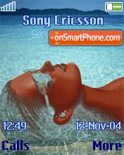 Girl in water tema screenshot