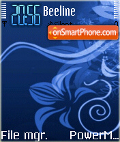 Capture d'écran Vector Blue Flowers thème