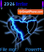Скриншот темы Blue Heart 01