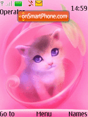 Animated Cute Kitty tema screenshot