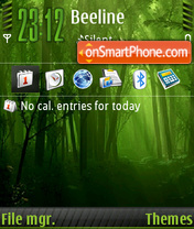 Forest Green icons FP1 es el tema de pantalla