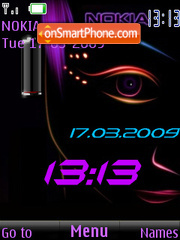 SWF Nokia clock $ battery theme screenshot