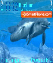 Скриншот темы Animated Dolphins