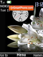 SWF clock2 lily es el tema de pantalla