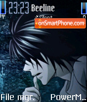 Скриншот темы L Of Death Note