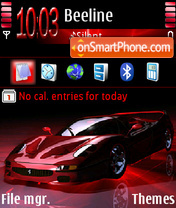Скриншот темы Ferrari Red