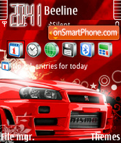 Red vec Skyline fp1 theme screenshot