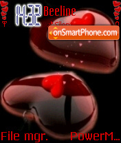 Red Hearts 03 tema screenshot