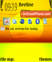 Capture d'écran Red Sun thème