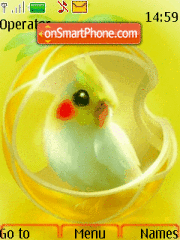 Animated Cute Bird theme screenshot