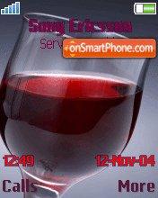 Glass of wine tema screenshot
