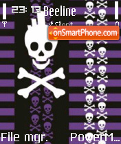 Punk Skull tema screenshot