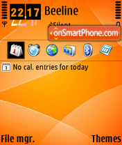 Orange and Black 01 tema screenshot