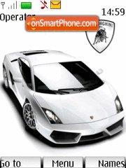 White Lamborghini Theme-Screenshot