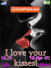 I Love Your Kisses theme screenshot
