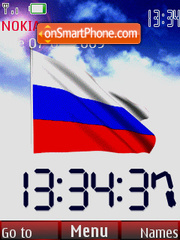 SWF clock Russia flag tema screenshot