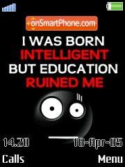 I was born Intelligent es el tema de pantalla