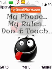 Dont touch my phone es el tema de pantalla