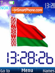 Capture d'écran SWF clock Belarus flag2 thème