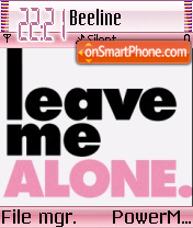 Leave Me Alone 01 es el tema de pantalla