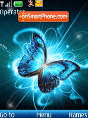 Blue butterfly animated tema screenshot