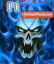 Flaming Vampire Skull tema screenshot