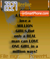 Love One Girl es el tema de pantalla