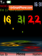Capture d'écran Rainy Clock thème