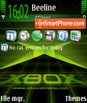 Capture d'écran Xbox green and Black thème