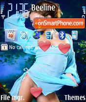 Girl in Blue 01 theme screenshot