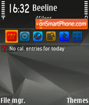 Capture d'écran Nseries Orange FP1 thème