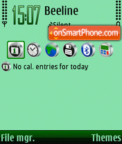 Capture d'écran Green & bar thème