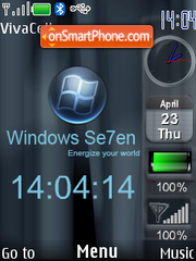Windows Se7en es el tema de pantalla