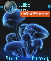 NeonBLUE Mushroom tema screenshot