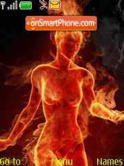 Lady On Fire Theme-Screenshot