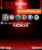 Nokia Red 01 theme screenshot