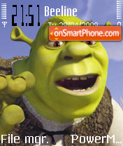 Скриншот темы Shrek Movie Themes