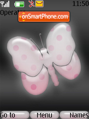 Pink Butterfly theme screenshot