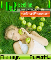 Green Girl 01 tema screenshot