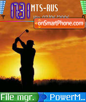 Golf At Sunset theme screenshot