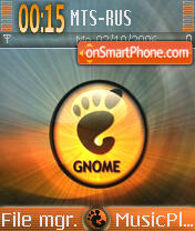 Gnome Orange es el tema de pantalla