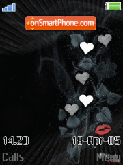 Grey Hearts tema screenshot